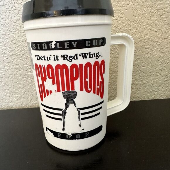 2002 Detroit Red Wings Stanley Cup Super Thermo Insulated 22 Oz Mug Hockey NHL - Picture 4 of 9